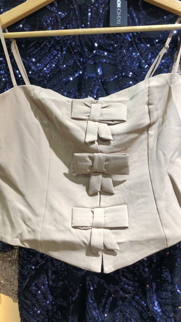 Top tipo strapless de lazos - Imagen 4