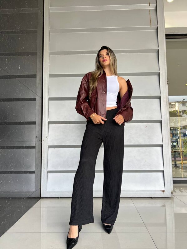 Chaqueta oversize de cuerina con efecto lavado - Imagen 2