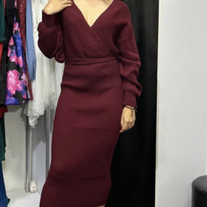 Vestido Manga Larga Estilo Sueter