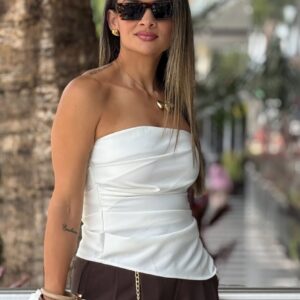 Top Strapless Asimetrico