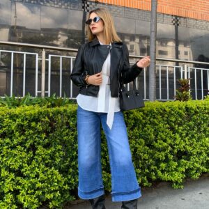 Chaqueta cuerina biker