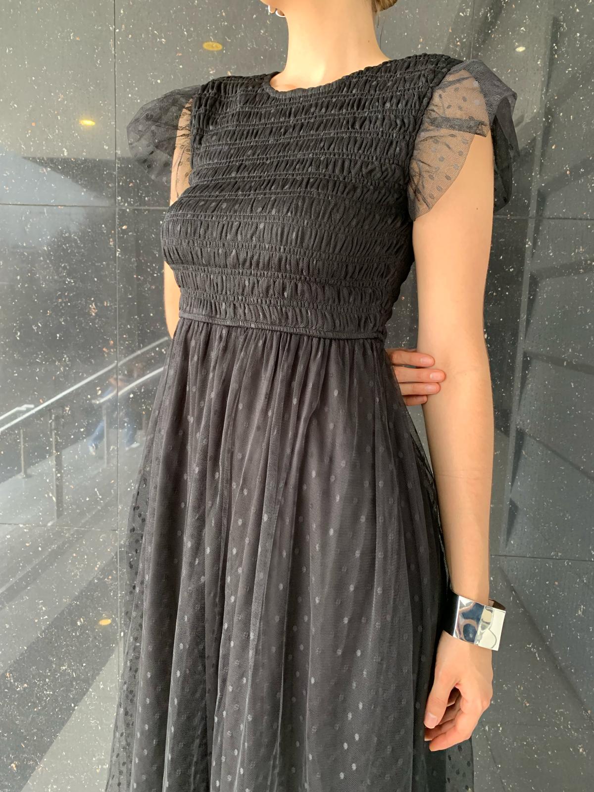 Vestido Midi con tull y media manga - Imagen 4