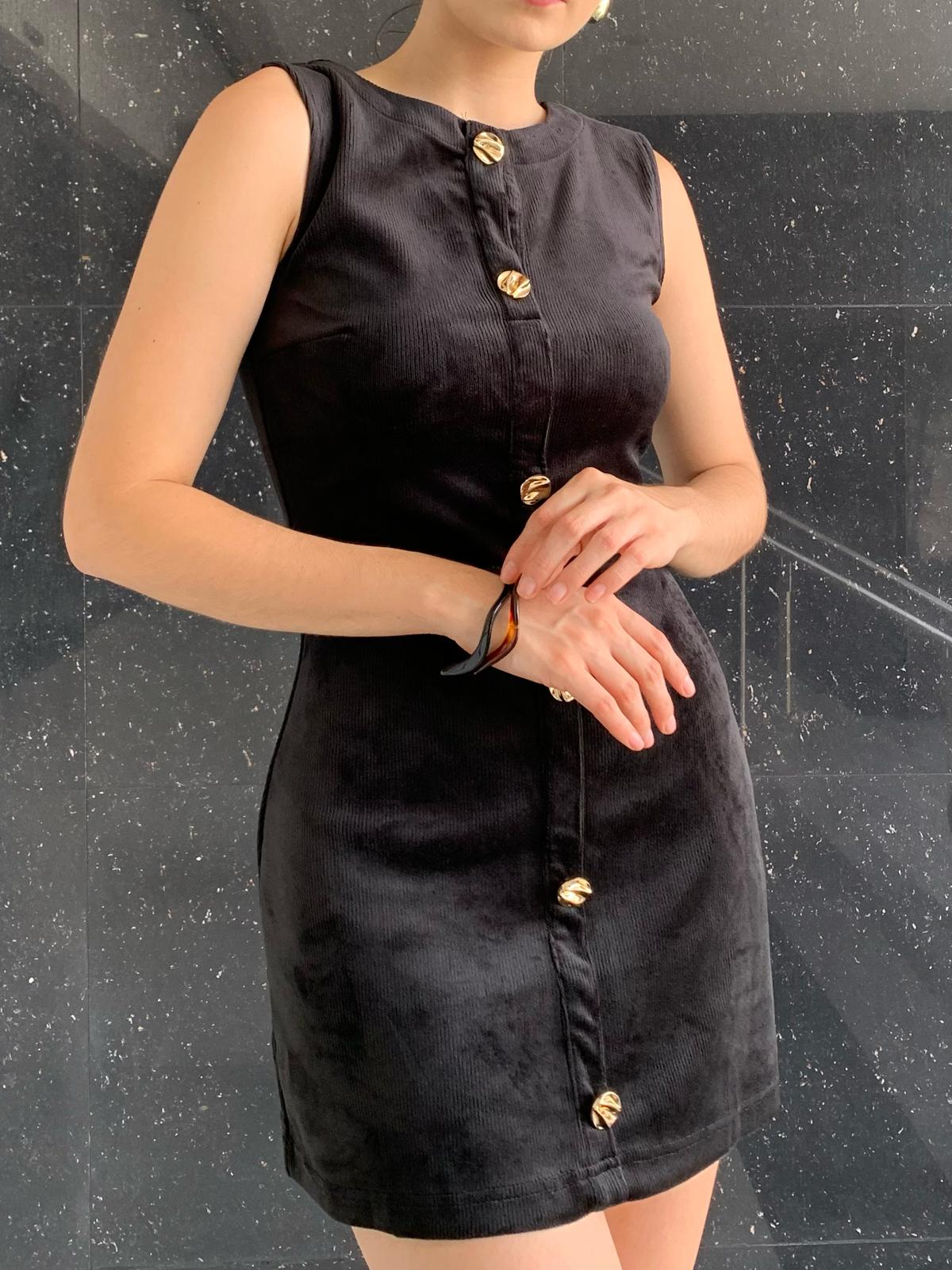 Mini vestido de pana cepillada tejido - Imagen 2