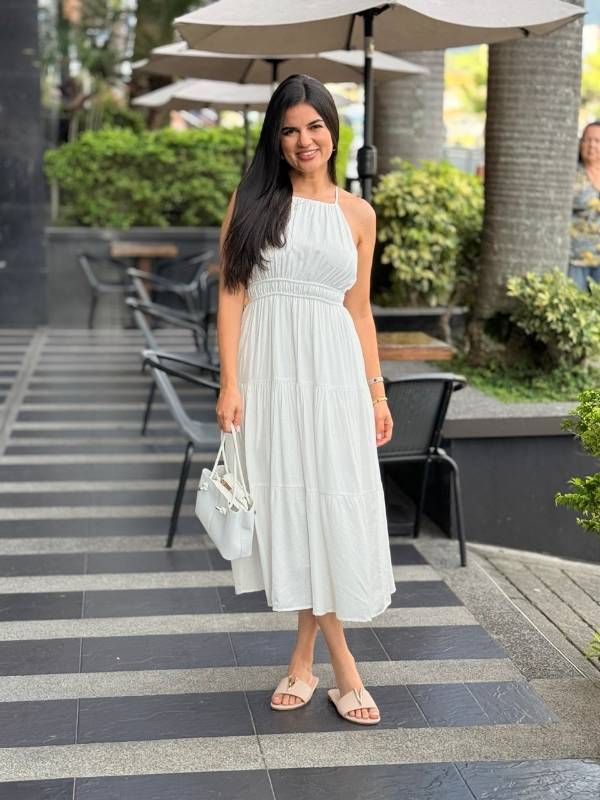 Maxi Vestido cuello Halter midi dress