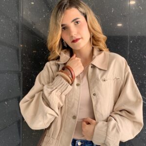 Chaqueta Bomber Corta de Gamuza