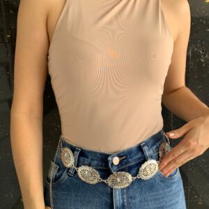 Body de Punto Cuello Redondo sin Mangas